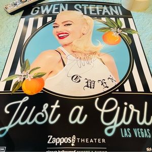 GWEN STEFANI JUST A GIRL SIGNED AUTOGRAPHED VIP POSTER LAS VEGAS RESIDENCY 2019